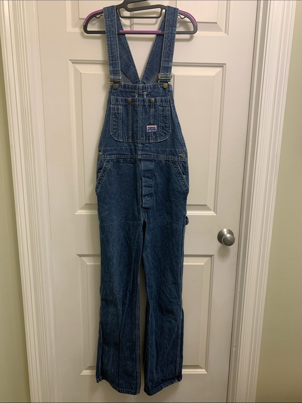 Classic Blue Denim Bootcut Overalls